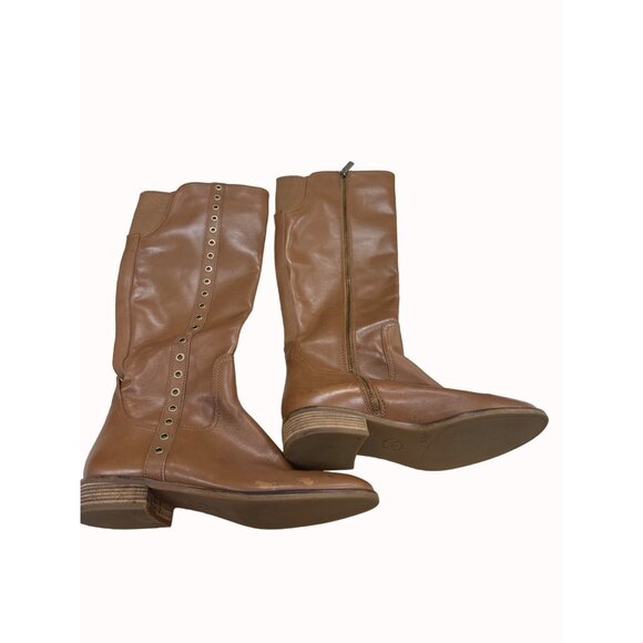 Michael Kors women’s over knee brown studded leather boots size 10M SKU 4654 - Picture 1 of 16